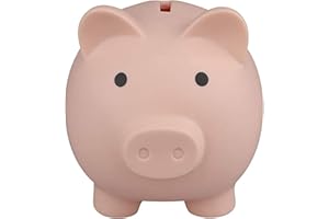 WSADZXC77 Simpatico salvadanaio a forma di maialino in plastica per adulti, piccolo salvadanaio salvadanaio per bambini, bambini e bambine