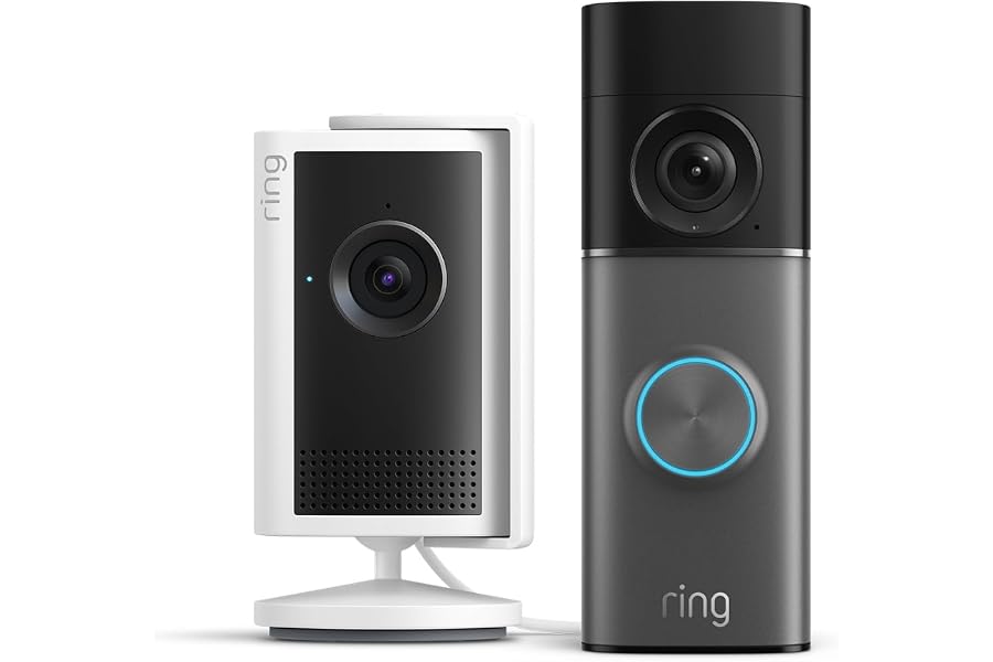 Ring Video Doorbell Pro (Neueste Gen.) Retinal 4K & 10x-Zoom + 0€ Innenkamera Plus Retinal 2K | Kabelgebunden | Dämmerli