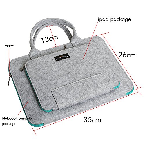 Sidiou Gruppe Mode Laptop Tasche Tablet PC Paket Laptop-Hülle wasserdichtes Gewebe Tasche Mode Laptop Tasche Tablet PC Paket Laptop-Hülle wasserdichtes Gewebe Tasche (14 Zoll, grau) - 5
