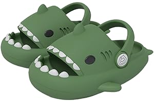 JANGZIIA Ciabatte Squalo Bambino Cartone Animato, Pantofole Antiscivolo Estive per Ragazzi e Ragazze, Scarpe da Acqua Antiscivolo per Piscina da Spiaggia, Pantofole Leggere da Esterno per Interni Sandali