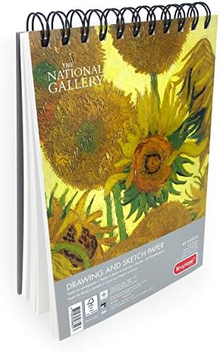 Bruynzeel – The National Gallery – Limited Edition - A5 Wiro Drawing and Sketch Paper – 40 Sheets – 160gsm – Portrait