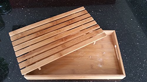 STONELINE 18124 Brotschneidebrett mit Krümelrost, Schneidebrett, Holz, nature, 39,8 x 23 x 4 cm - 5