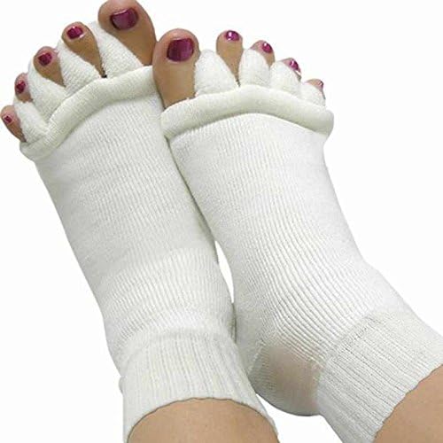Soft Toe Socks by Pretty Awesome Socks (White)