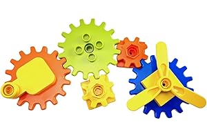 Amagogo Busy Board Zubehör DIY Spielzeugteile Tragbare Früherziehung Grundfertigkeiten Ausrüstung Hand Crank Gear Pädagogisches Aktivitätsbrett für Kinder Jungen Mädchen