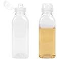10oz Condiment Squeeze Bottles, 2 Pack Plastic Squeeze Bottles Clear Olive Oil Dispenser Bottle for Kitchen Squirt Empty Bottles Small Squeeze Bottle for Syrup,Sauces,Dressing,Oil,Leak Proof,BPA-FREE