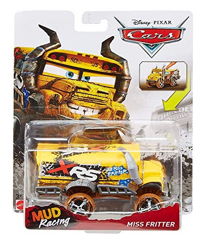 OTTO Voiture Disney Cars Deluxe mud Racing Xtreme Racing Series Bus Miss fritter vehicule Miniature Jaune re-bj46