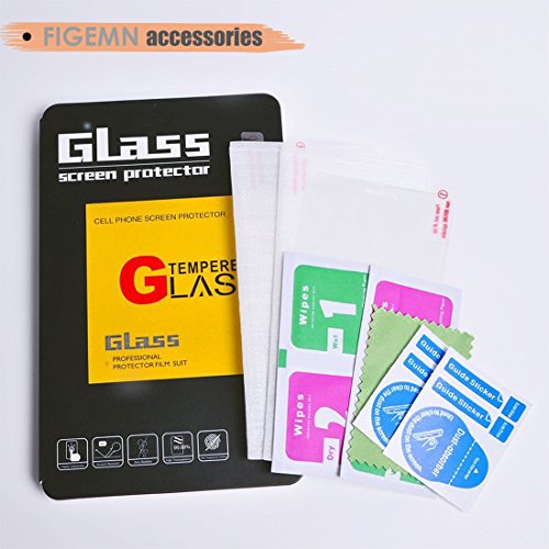 [2 Pack] iPhone 5S SE 5C 5 Screen Protector, FIGEMN 0.3mm 9H Tempered Shatterproof Glass Screen Protector Anti-Shatter Film Anti Fingerprint
