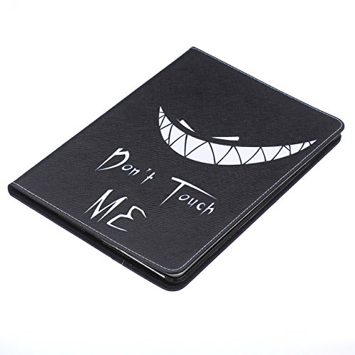 iPad Air Hülle, Deenor Bunt Painting und Stilvoll Brieftasche Tasche PU Leder Flip Protective Stand Tasche Schutzhülle Hülle für Apple iPad Air (2013 Version).[Evil Smile] - 4