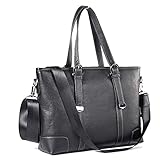 Laptoptasche Aktentasche Schulter Messenger Bag, Multi-funktionale Aktentasche große Kapazität Portable Leder Handtasche Messenger Schulter Laptop-Tasche für Männer