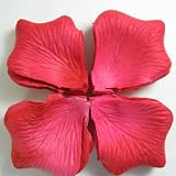 BestOfferBuy 1000Uds. Pétalos de Rosa en Seda Roja para Decoración Bodas Fiestas Confeti