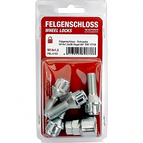 Preisvergleich Produktbild Wemar Radschraube M14X1.5X31 Kegelbund Felgenschloss