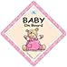Baby on Board Sign, PINK BEAR QUILT, Baby on Board Car Sign, Baby Car Sign, Grandchild on Board, Baby Sign, Child sign,Baby on Board Sign, Bumper Sticker Style, Baby Car Sign, Baby Girl In Car Sign
