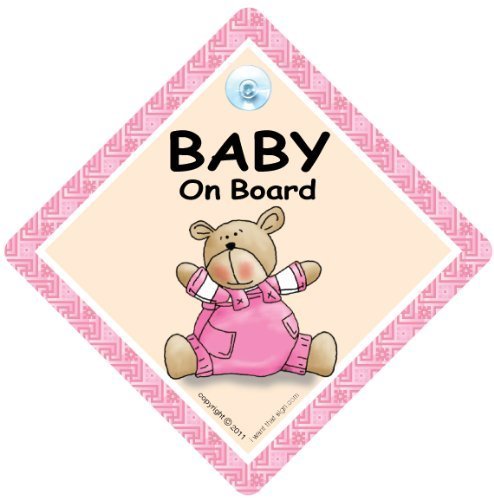 Baby on Board Sign, PINK BEAR QUILT, Baby on Board Car Sign, Baby Car Sign, Grandchild on Board, Baby Sign, Child sign,Baby on Board Sign, Bumper Sticker Style, Baby Car Sign, Baby Girl In Car Sign