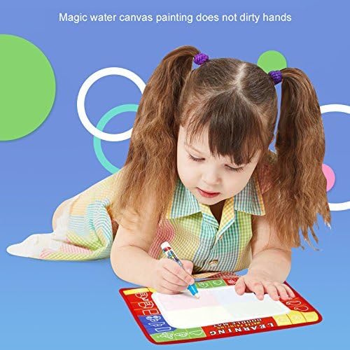 ZhuoRui Magic water canvas Large Doodle Mat Water Painting Drawing Writing Board Toy + 2 Magic Pens for Baby Kids Gift