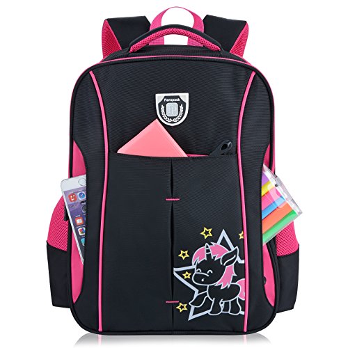 Cartable Fille, Fanspack Sac Ecole Fille Primaire Sac a Dos Scolaire Grande Capacité Sac a Dos Fille Ados