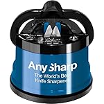 AnySharp Knife Sharpener with PowerGrip, Blue