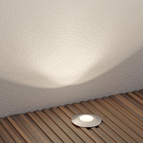 parlat LED Boden-Einbauleuchte Atria für außen, warm-weiß, je 14lm, IP65, 40mm Ø 6er Set - 4