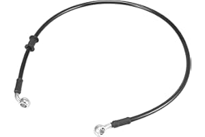 Motoforti 70cm 27.56" Motorcycle Brake Clutch Oil Hose Line Pipe Black