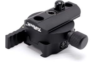 TRIROCK quick release detachable combined bipod adapter for pivoting with base mount fits 21mm rail system