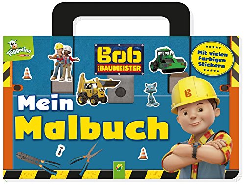 Preisvergleich Produktbild Bob der Baumeister Mein Malbuch mit Stickern: Taschenmalbuch mit Tragegriff
