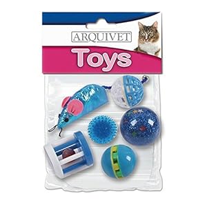 Arquivet 8435117841291 – Kit 6 Juguetes para Gatos Azul