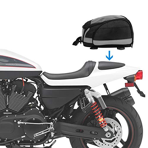 Ariymap Motorrad-Tankrucksack, wasserdicht mit super starkem magnetischem Gasöl-Tankrucksack Schwarz größeres Fenster für Honda Yamaha Suzuki Kawasaki Harley (33X30X19cm)