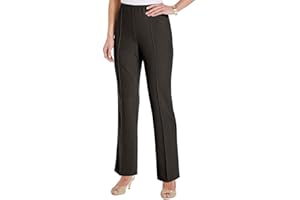 Chums Ladies Figure Flattering Trousers Fully Elasticated Comfort Pull-On Pants with Pintuck Stitch
