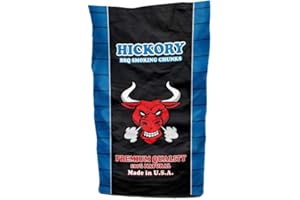 TORO - Chunks Hickory per Affumicatori e Barbecue, Essenza di Noce Americano, Ideale per Manzo, Maiale, Pollo e Pesce, Cotture Lunghe, Affumicatura Decisa, 7,07 Litri