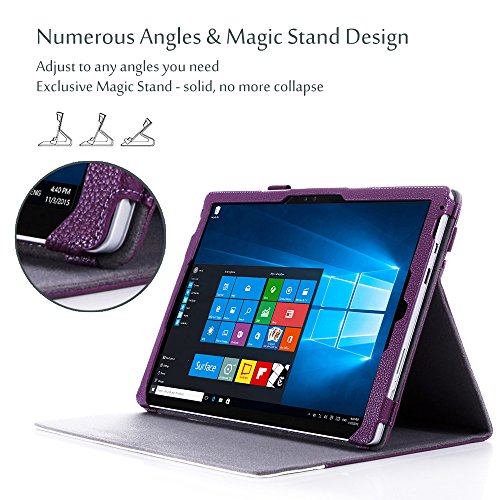 Mejor ProCase Nuevo Surface Pro Funda 2017 / Surface Pro 3/Pro 4 Funda
- Funda Premium Folio para Nuevo Microsoft Surface Pro 2017 / Pro 3/Pro
4, Compatible con Teclado Tipo Teclado(Morado) Comentarios