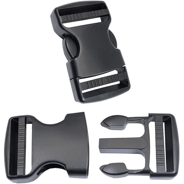 Side Release Buckles Quick Set, Plastic Tri-Glide Slide Clips