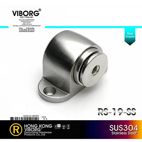 VIBORG SUS304 Edelstahl Guss Boden Halterung montiert Magnetverschluss Türstopper Tür Stopper Türstopper Satin Nickel gebürstet, rs-19 - 2