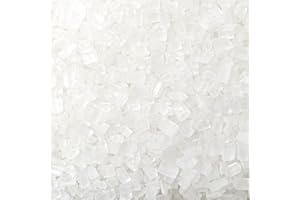 CALUM'S MIXES White Glimmer Sugar Sprinkles - 35g of Clear / White Sugar Chunk Cake Toppers or Crystal Cupcake Decorations Sparkly Diamond Sprinkles