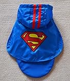Material: algodón HVTKL Primavera y Verano Nueva Ropa for Perros Ropa for Mascotas Superman Manto Suministros for Mascotas (Color : Cloak - Blue Superman, Size : XS)