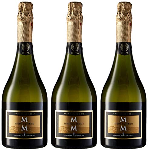Marqués de la Concordia Reserva De La Familia Brut Millesima Cava - 3 botellas x 750 ml - Total: 2250 ml