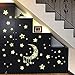 Produktbild Ymai Luminous Fluorescent Stickers Moon and stars 109pcs Glow in the Dark Extra Thick and Long Brilliant Self-Adhesive Fluorescent Wall Sticker Modern Wall Decoration