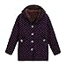 Produktbild Kobay Damen Winter Warm Outwear Floral Print Hooded Pockets Vintage Oversize Coats