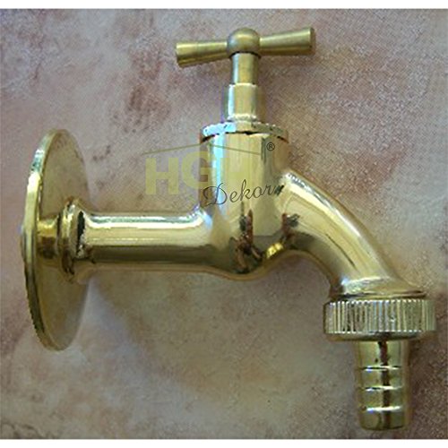 Wandbrunnen Florenz I Becken Wandteil Wasserhahn Steinfigur Gartendekoration Wasserstelle Zapfsäule (ocker patiniert) - 5