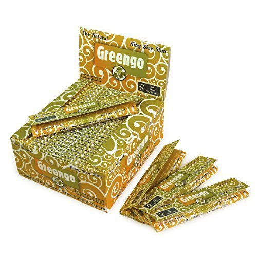greengo Zigarettenpapier, dünn, Kingsize, 50 Stück pro Schachtel