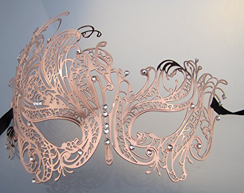 Masquerade Maske Metall Venezianische Maske mit Strass - 3