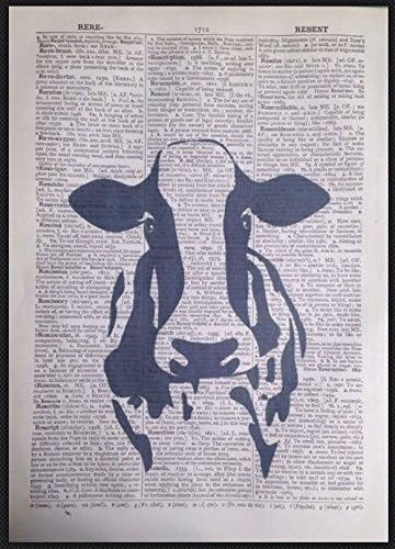 Cow Cattle Print Original Vintage Dictionary Print Page Wall Art Picture