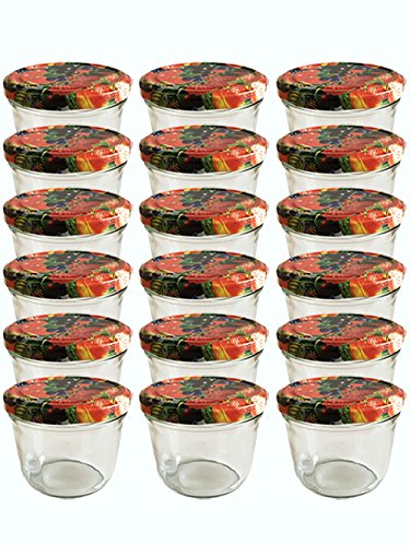 18 Sturzgläser 230 ml Marmeladengläser Einmachgläser Einweckgläser To 82 Obst Deckel incl. Vitrea