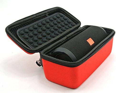 Poschell Hard Case Bag EVA Storage Carrying Travel Case Zipper Shell Cover for JBL Flip 3 Bluetooth Speaker Red