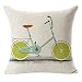 Produktbild Kanggest Kissenbezug Leinen Fahrrad-Muster Kissenhülle Kissenbezug Taille Kissen Abdeckung Sofa Zuhause Dekor für Sofa 45x45 cm