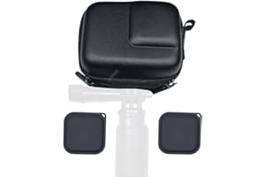 ULBTER Mini custodia per Insta360 ACE Pro + Copriobiettivo per Insta 360 Ace Pro [1+2 pezzi], accessorio portatile per il trasporto, Nero