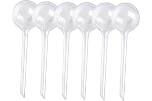 SevenMye 6 Stück Pflanzenbewässerungslampen automatische selbstbewässernde Kugeln Garten Bewässerung Blume Wassertropfen Bewässerung Gerät Selbstbewässerung System Weiß