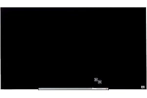 Nobo Pizarra Magnética de Cristal Con Bandeja para Rotuladores Extraíble, 1260 x 710 mm, Sistema de Instalación InvisaMount, Impression Pro, Negro, 1905181