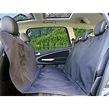 PiCoon Hundedecke Auto / Autoschondecke für Hunde in schwarz, wasserdicht, mit Sicherheitsgurt , für alle Automodelle, 160cm x 143cm, Rücksitz Schondecke Schutzdecke Sitzschutz Kofferraumschutz