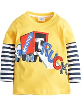 Qtake Fashion Kids Jungen Langarmshirt Pullover Baumwoll T-Shirt Top Größe 92 98 104 110 116 122