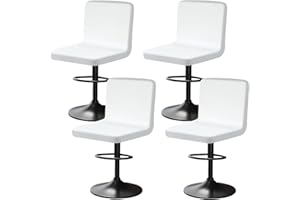 YINGAYOU Funda Taburete Bar con Respald Terciopelo Funda para Sillas Altas Bar Elasticidad, Antipolvo, Antiarrugas, Fácil de Lavar para Bares, Restaurantes y Cocinas Domésticas (4, Blanco)