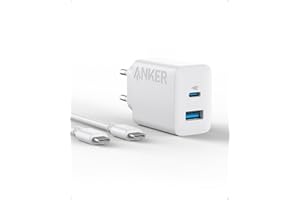 Anker 20W USB C Ladegerät, iPad Netzteil, USB-Schnellladenetzteil, iPad Ladegerät, Kompatibel mit iPhone 17/16/15 Series (mit 150cm USB-C Kabel)
